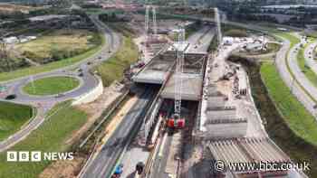 HS2 bridge lifts completed during motorway closure