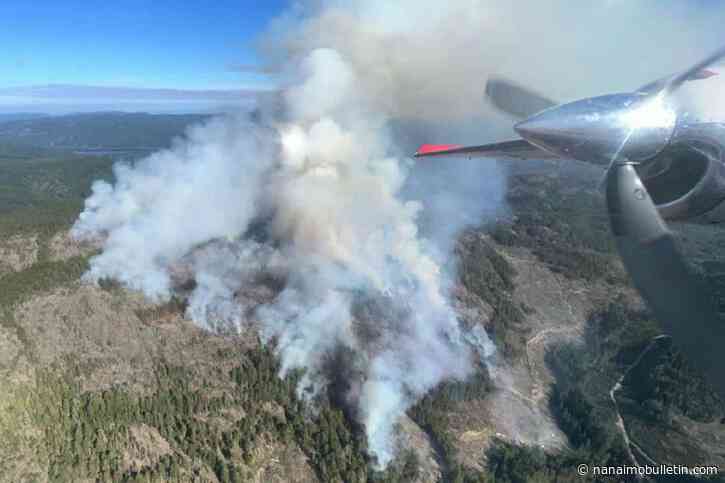 Sooke hills fire grows to 50 hectares, smoke visible across the South Island