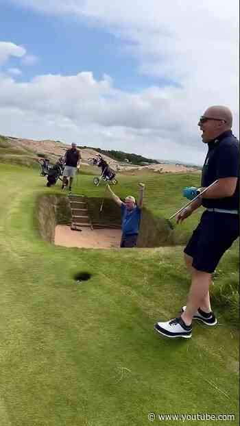 Incredible Bunker Shot #golf