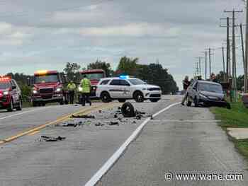 2 cars collide on rural road northeast of Fort Wayne