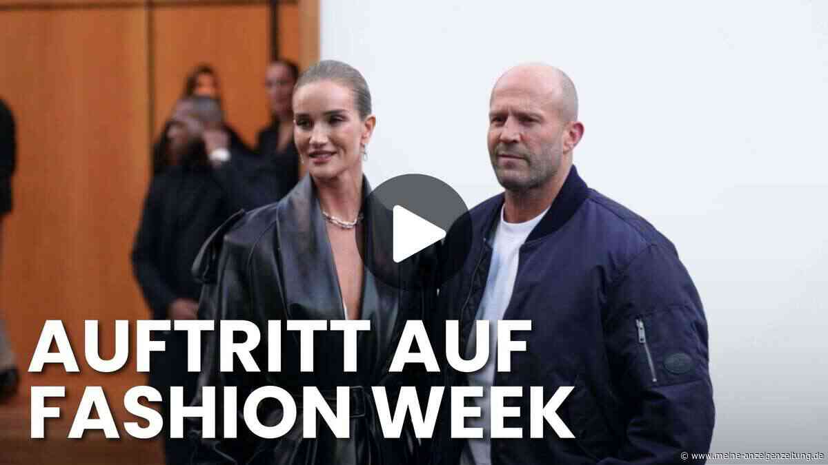 Fashion-Week-Finale: Jason Statham und Rosie Huntington-Whiteley sorgen mit Looks für Aufregung