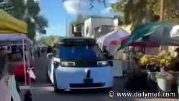 Dystopian moment driverless Waymo car decides to drive THROUGH upscale Colorado farmers' market