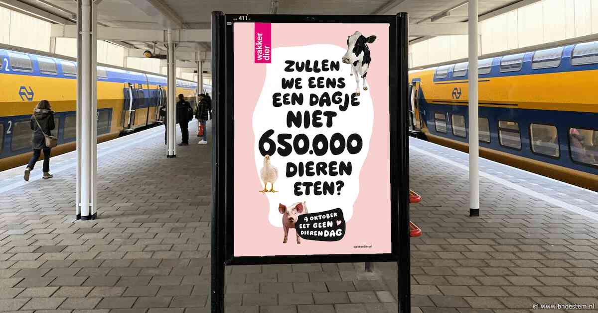 Vegacampagne mag niet op perron, reclame voor vlees wél: Wakker Dier sleept NS voor de rechter