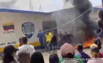 Incendiaron comando policial en Bolívar tras asesinato de un niño de tres años de edad
