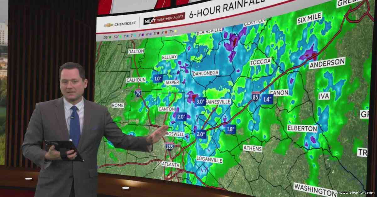 Heavy rain, possible flooding expected in North Georgia Tuesday afternoon