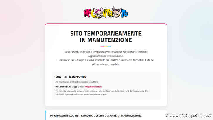 Bloccato il sito ufficiale dei Me contro Te: sette giorni prima era stato depositato un ricorso contro la loro azienda