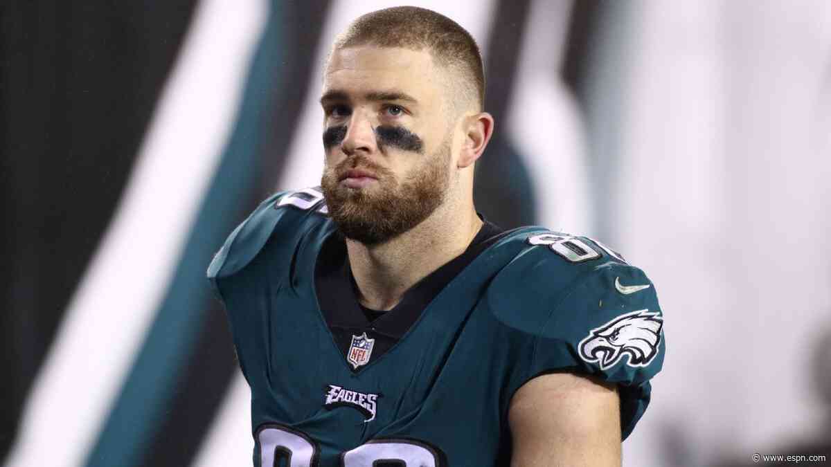 Eagles reunite with TE Ertz as Goedert has MCL sprain