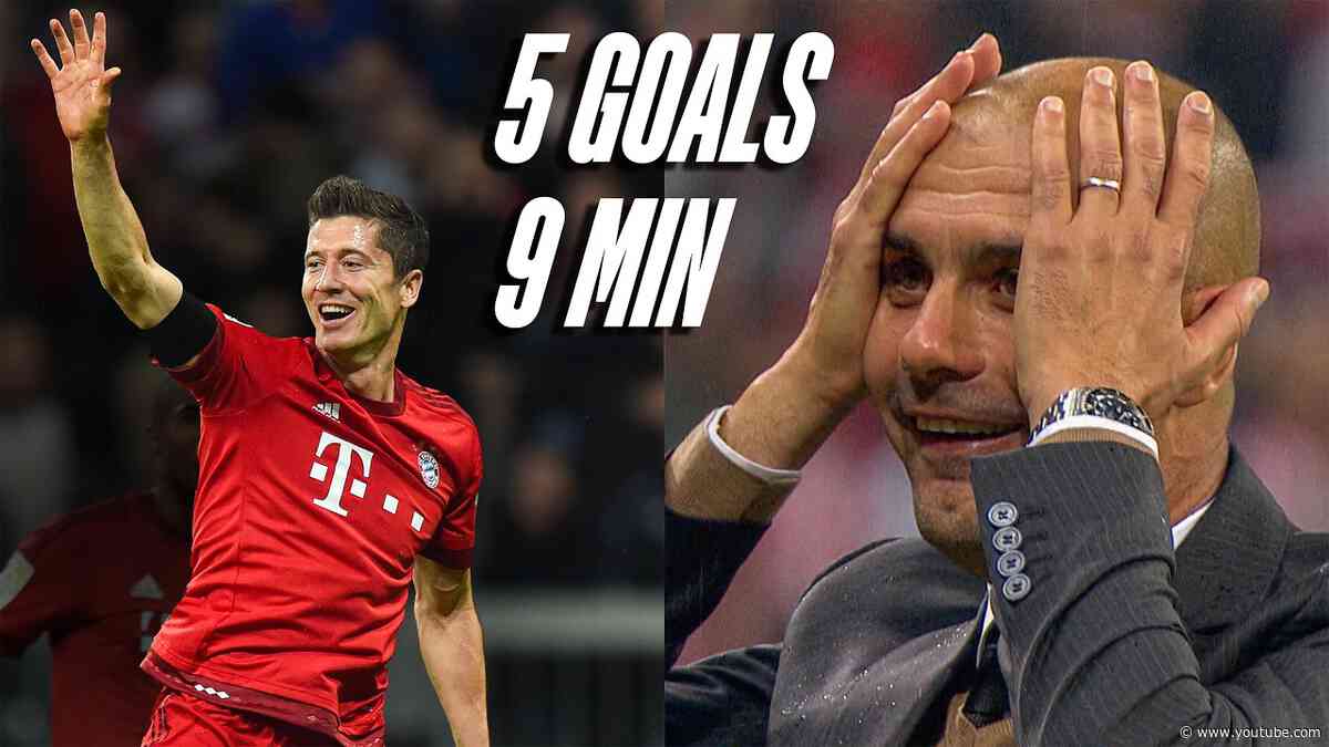 THE GREATEST 9 MINUTES IN BUNDESLIGA HISTORY - UNCUT 🎬 | Robert Lewandowski 5 Goals 🤯