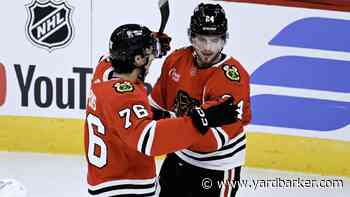 Blackhawks defenseman Bowen Byram has dream debut after signing massive extension