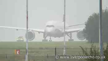 Footage shows rare moment Virgin Atlantic plane lands at Liverpool Airport