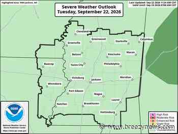 Storm Threat Diminishing for MS