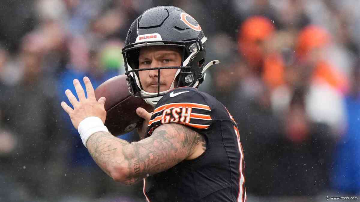 Sources: Bagent has concussion, leaving Bears' QB situation muddled