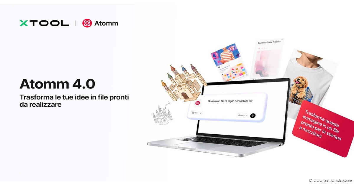 xTool presenta il nuovo importante aggiornamento di Atomm e la prima suite al mondo per la creazione con IA dedicata al fai da te creativo