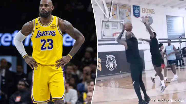 LeBron James goes viral for brutal brick-fest during open run
