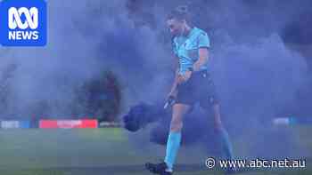 Mary Fowler's Man City score controversial goal with flare burning on pitch