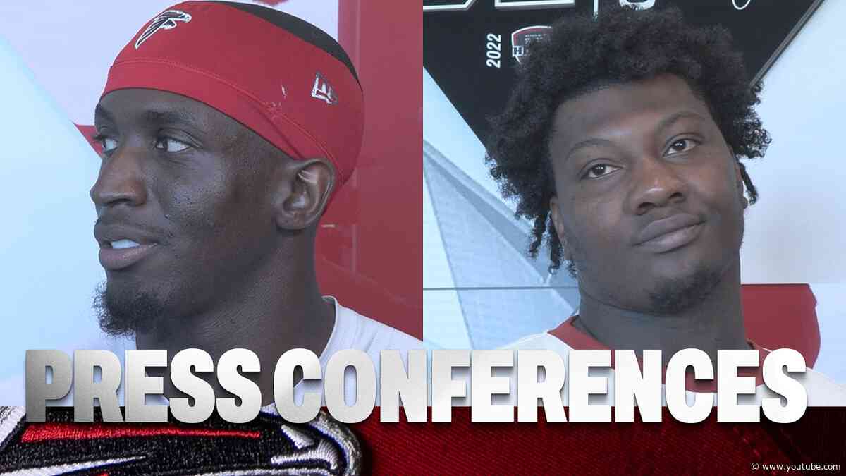 Falcons players Olamide Zaccheaus and Gervon Dexter Sr. speak to the media | Press Conference