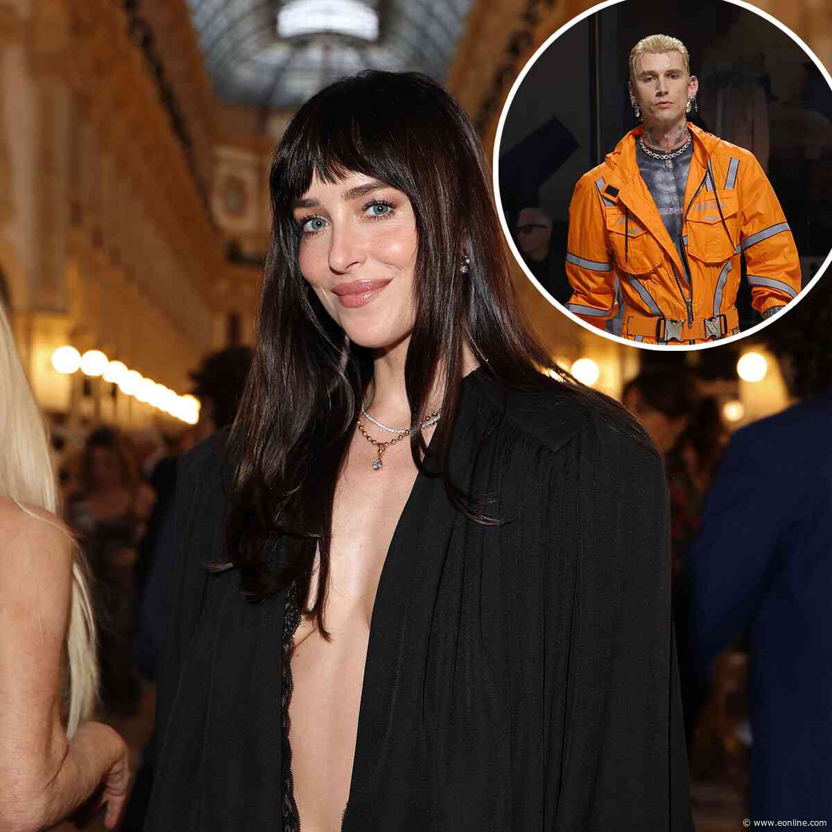 Dakota Johnson Fuels MGK Romance Rumors With Milan Fashion Week Outing