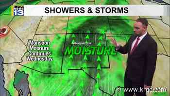 Widespread showers and storms continue across New Mexico through the workweek