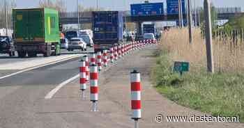 Paaltjes op de vluchtstrook moeten parkerende trucks weren: ‘Pappen en nathouden’