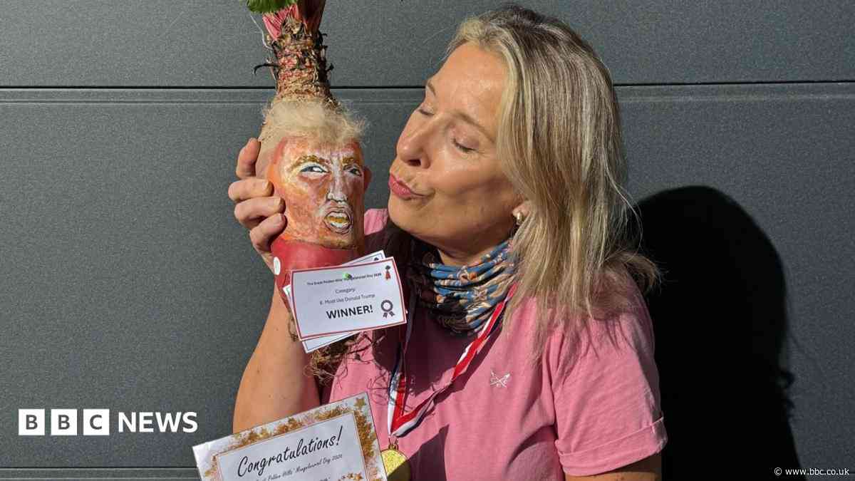 Donald Trump lookalike mangelwurzel steals the show