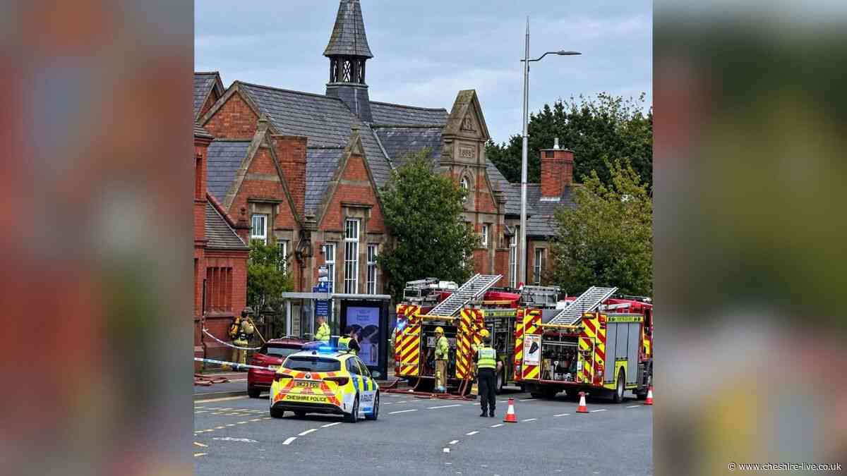 Firefighters condemn Cheshire arson attack as crews spend five hours at blaze