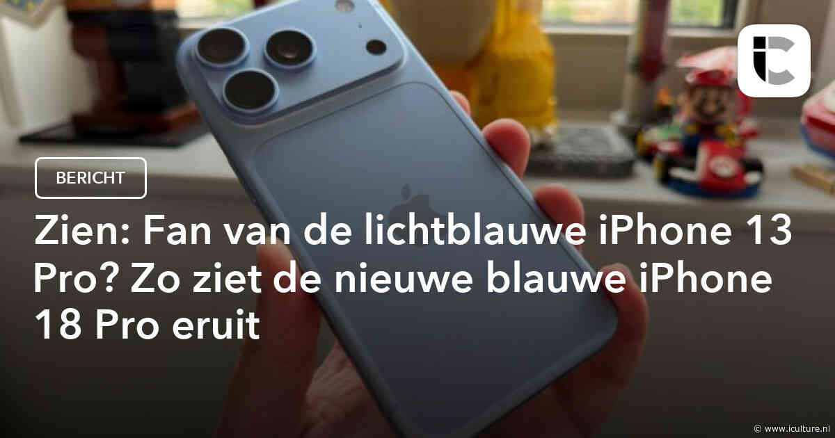 Zien: Fan van de lichtblauwe iPhone 13 Pro? Zo ziet de nieuwe blauwe iPhone 18 Pro eruit