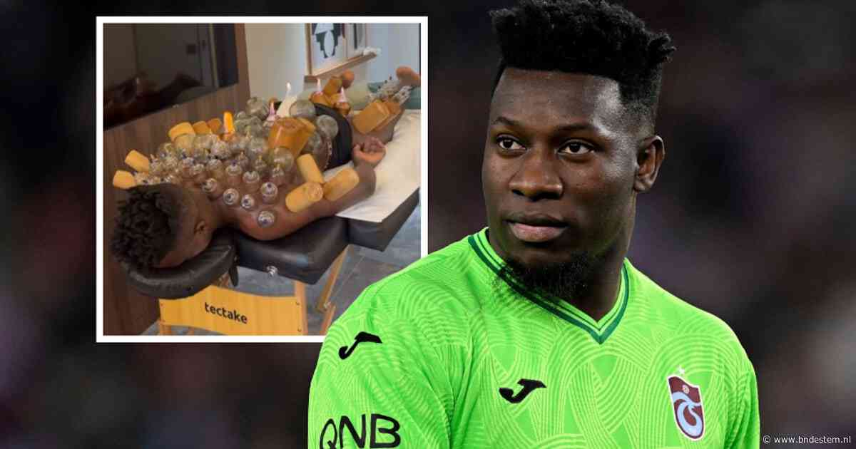 Zelfs brandende kaarsen op zijn rug: voormalig Ajax-doelman André Onana ondergaat extreme cuppingtherapie