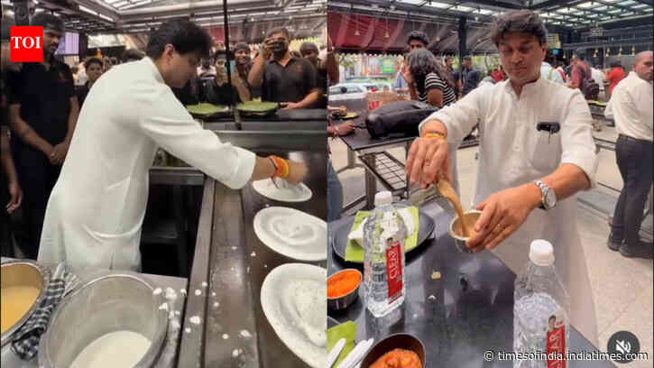 Jyotiraditya Scindia turns dosa chef at Bengaluru’s Rameshwaram Cafe; video goes viral