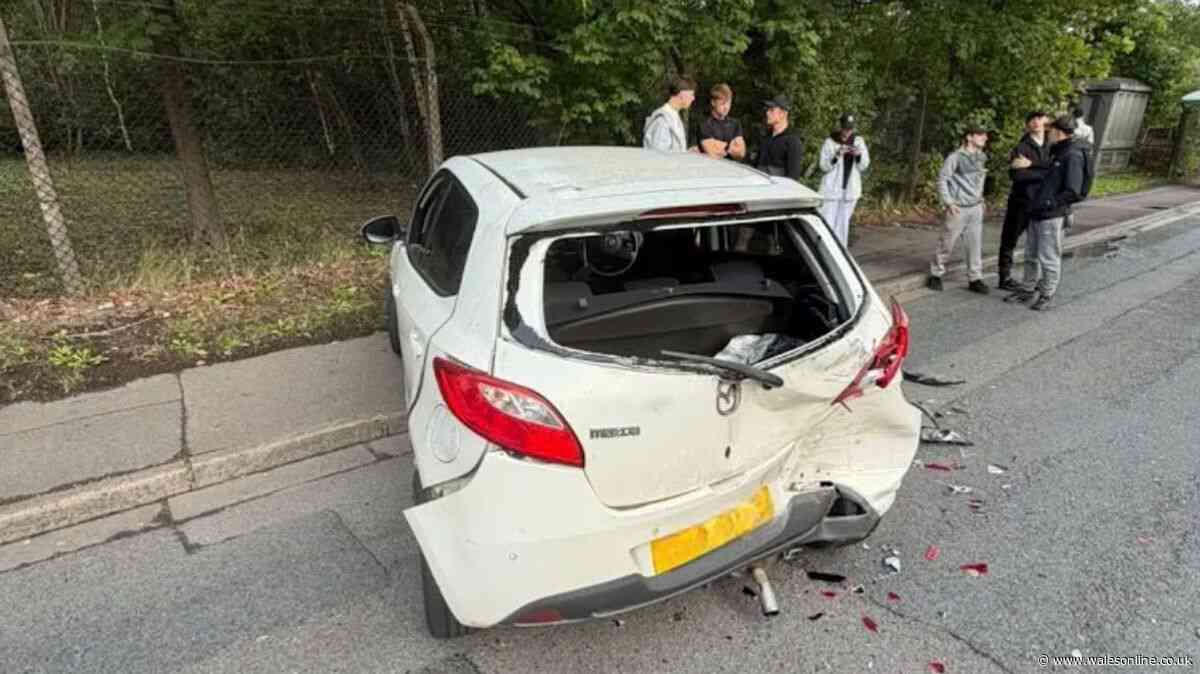 Four youths in a stolen car smashed into him. Police aren't investigating