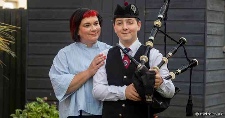 Bagpiper, 12, attacked by livestream mob who threw mysterious black liquid at him
