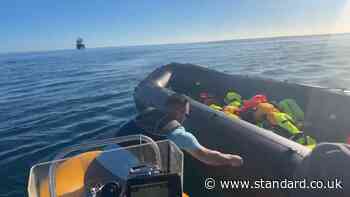 Anti-migrant activist Danny Tommo films himself slashing dinghy in the Channel