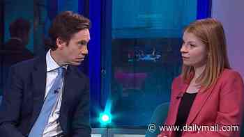 Awkward moment Rory Stewart spins in his seat to stare intently at female journalist on Newsnight