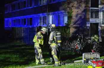 FW Bocholt: Brand in Kellerraum eines Mehrfamilienhauses - fünf Personen ins Krankenhaus gebracht
