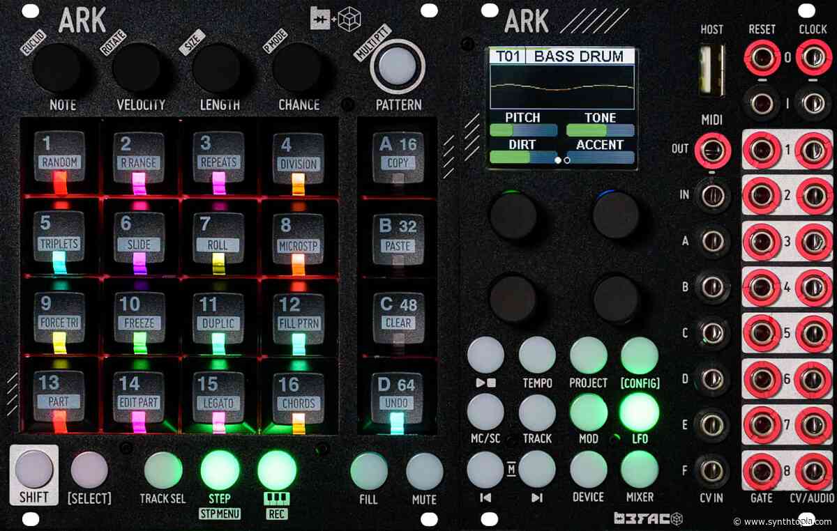 Befaco ARK Combines 16-Track Sequencing, Synthesis, Sampling And CV In Eurorack