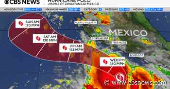 Hurricane Polo is a powerful Category 4 storm off Mexico. See its path.