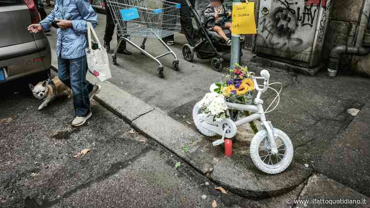 Una “gosth bike” sul luogo dell’investimento del bimbo di 7 anni mentre andava a scuola in bici a Torino