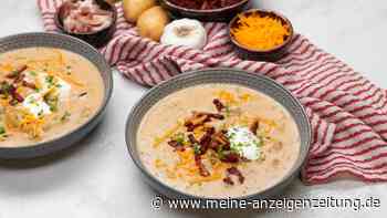Jamie Olivers Ofenkartoffelsuppe mit Sauerrahm schmeckt wie eine warme Umarmung an kalten Tagen