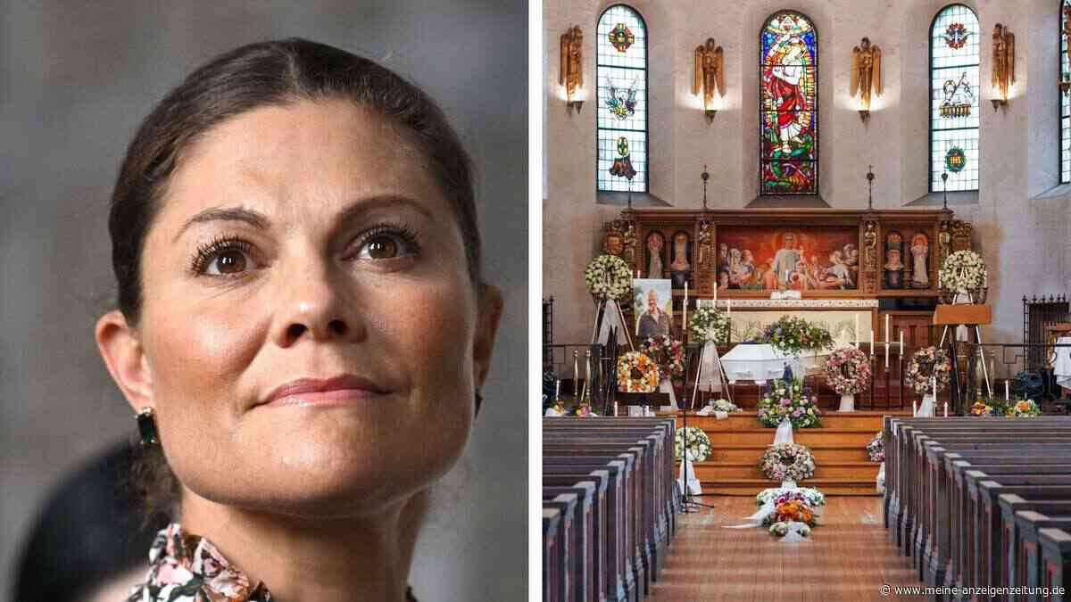 Minutenlang allein in der Kirchenbank: Kronprinzessin Victoria muss bei Astrids Beerdigung warten
