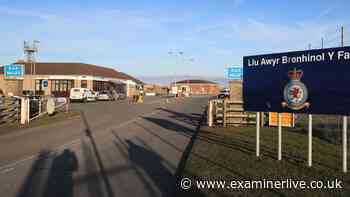 RAF jet crashes shortly after take-off in North Wales airfield leaving  plume of smoke
