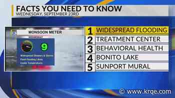 Widespread flooding, Treatment center, Behavioral health, Bonito Lake, Sunport mural