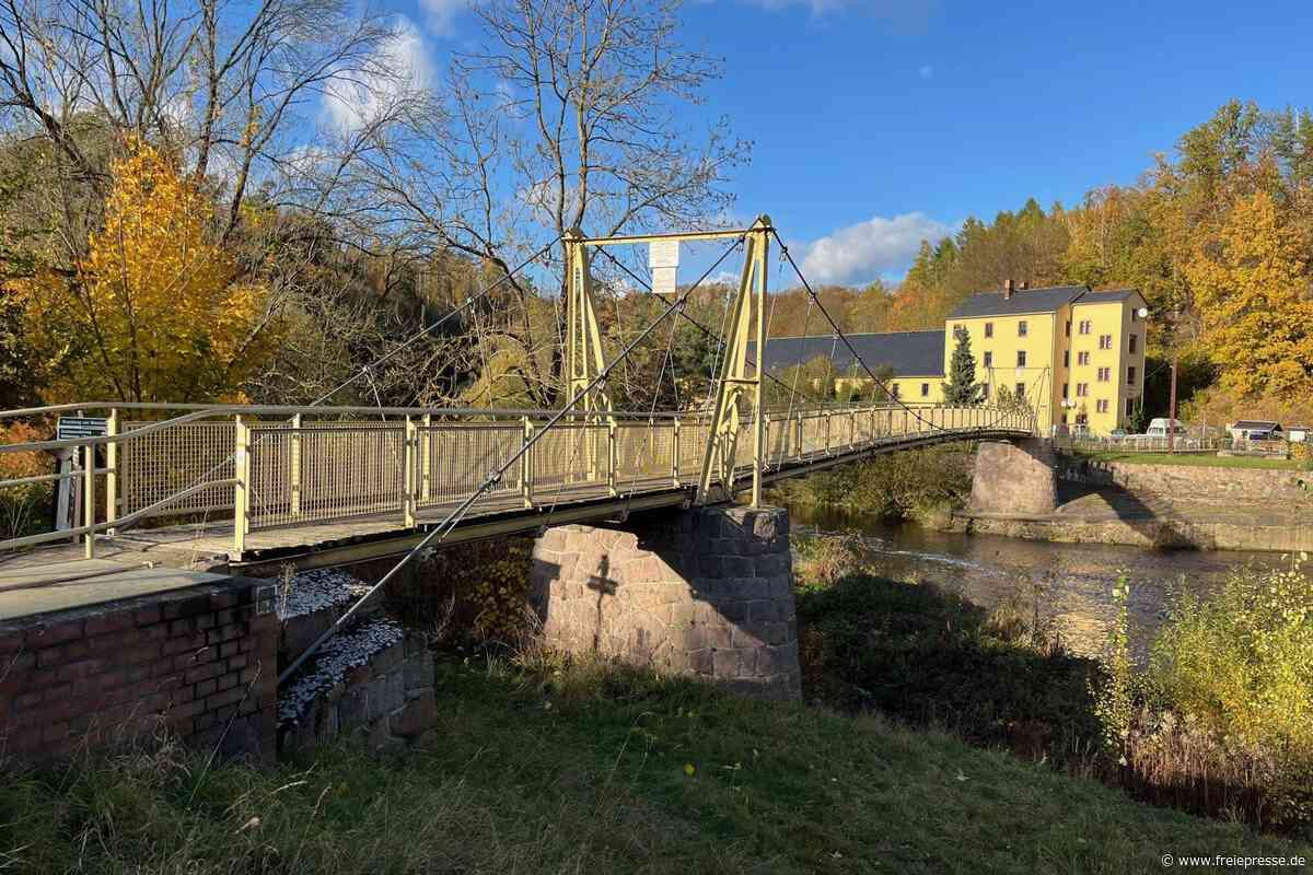 Mittweida: Hängebrücke über die Zschopau wird saniert