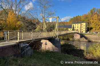 Mittweida: Hängebrücke über die Zschopau wird saniert