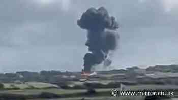 RAF Valley crash - live: Jet comes down in Anglesey as smoke pours from wreckage