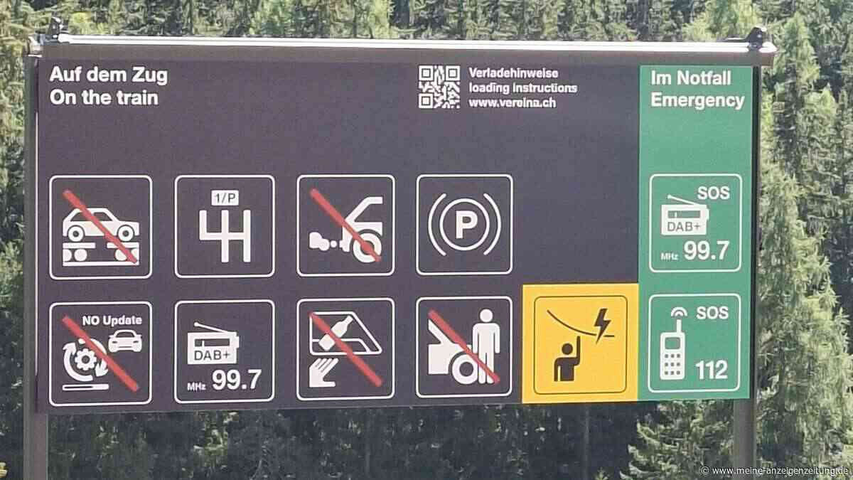 Updates verboten: Schild warnt Autozug-Nutzer – und sorgt für Diskussionen