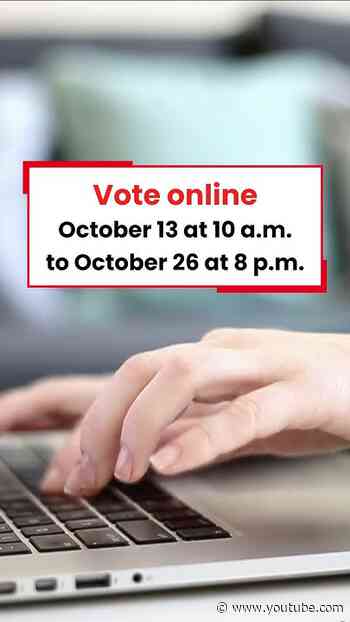 Online voting opens on October 13