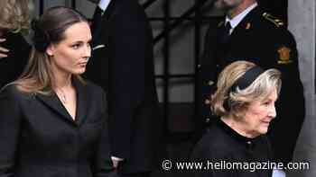 Crown Princess Ingrid Alexandra supports grieving grandmother Queen Sonja at second family funeral