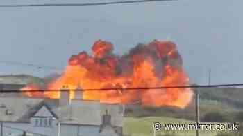 RAF Valley crash - live: Jet comes down in Anglesey and explodes in 'wall of fire'