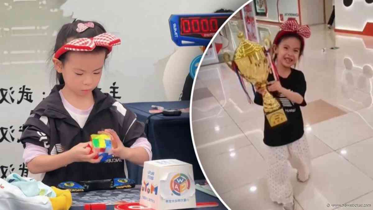 Zesjarige pakt wereldrecord Rubiks kubus voor vrouwen