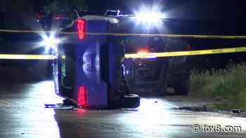 Flipped car found empty in middle of local street