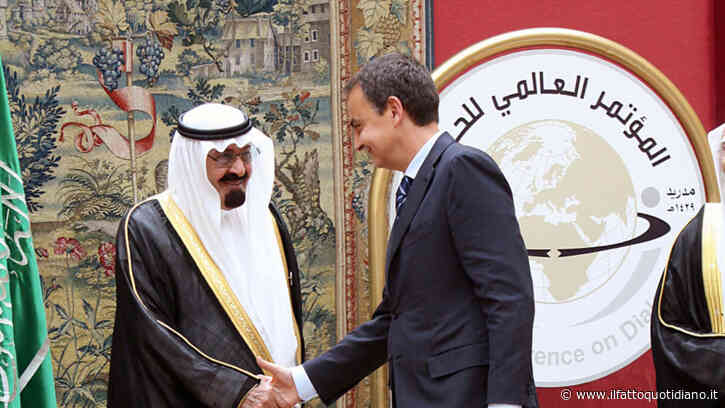 “Un’attenzione personale del re saudita”: così Zapatero ha definito i gioielli ricevuti da Riyad quando era ancora premier. Valgono 1,3 milioni